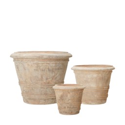 QUINN Pot S/3 Antique Terracotta - Antique Terracotta - 54x45 39x33 30x25cm