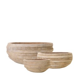 QUINN Planter S/3 Antique Terracotta - Antique Terracotta - 55x25 43x19 32x15cm