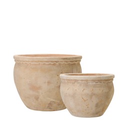 QUINN Pot S/2 Antique Terracotta - Antique Terracotta - 60x60 45x33cm