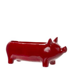KIM Planter Pig Red - Red - 40x11x16cm