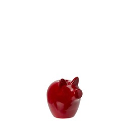 KIM Candle Holder Pig Red - Red - 9x8x9cm