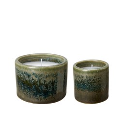ALVY Candle S/2 Green Melange - Green Melange - 9x6, 6x6cm
