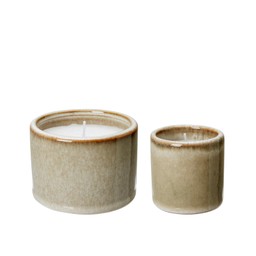 ALVY Candle S/2 White Melange - White Melange - 9x6, 6x6cm