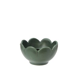 ALANNA Candleholder Green Matt - Green Matt - 10x6cm