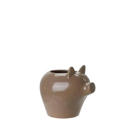KIM Pot Pig Brown Melange - Brown Melange - 17x14x15cm