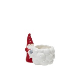 BORIS Santa Mini Pot White/Red - White/Red - 13x12cm