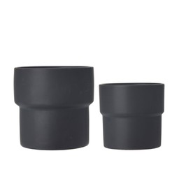 SOFIE Kruka 2/S Svart Matt - Svart Melerad - 16x16, 14x13cm