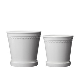 ASTRID Kruka m fat 2/S Vit - Vit - 18x16 15x14cm