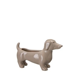 JACKY Dog Planter Beige - Beige - 28x9x17cm