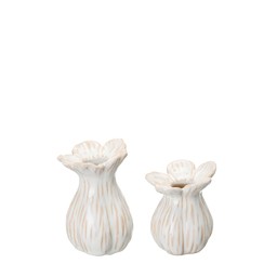 INGRID Vase S/2 Offwhite - Offwhite - 7x11 7x8cm