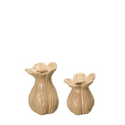 INGRID Vase S/2 Sand - Sand - 7x11 7x8cm