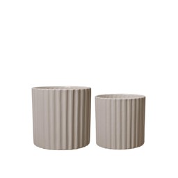 SIMONE Pot S/2 Sand - Sand - 16x15 13x13cm