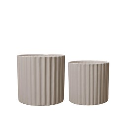 SIMONE Pot S/2 Sand - Sand - 21x20, 18x17cm