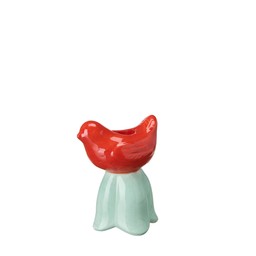 TINA Candle Holder Red/Green - Red/Green - 8x6x10cm