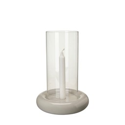AMARA Candle Holder Grey - Grey - 20x25cm