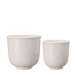 GRO Pot S/2 White - White - 15x14 12x12cm