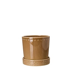 JUNI Pot Brown Melange - Brown Melange - 13x14cm