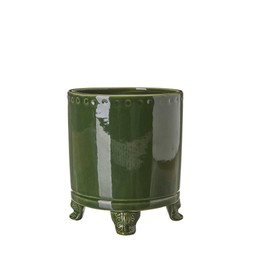 JUNI Pot w foot Green Melange - Green Melange - 13x15cm