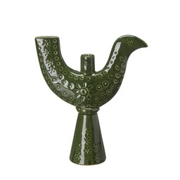 JUNI Candle holder Green Melange - Green Melange - 18x6x21cm