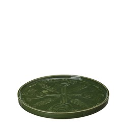 JUNI Saucer Green Melange - Green Melange - 28x2cm