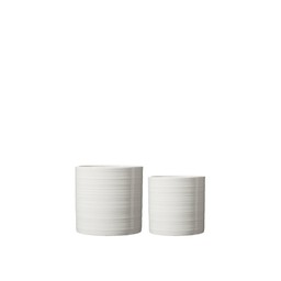 SIMONA Pot S/2 White - White - 14x13, 12x11cm