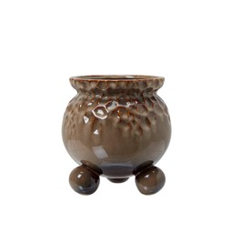 ANYA Pot Brown Melange - Brown Melange - 15x16cm
