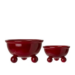 ANYA Planter S/2 Red - Red - 23x13 16,5x10cm