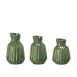 FLEUR Mini Vase Mix Green Melange - Green Melange - 7x11, 6x10, 7x9 cm