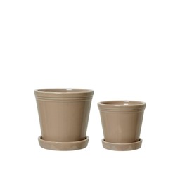 EMELINA Kruka m fat 2/S Beige - Beige - 12x11 10x9cm