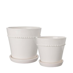 FRANCES Kruka m fat 2/S Vit - Vit - 15x14 13x12cm