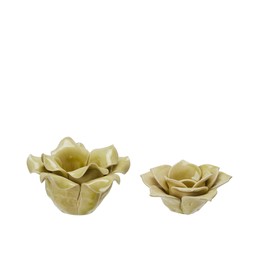 LILLY Candleholder Mix Light Green - Light Green - 12x8, 10x5cm