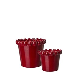 MARY Pot S/2 Red - Red - 16x14 13x11cm