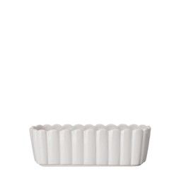 EDNA Planter Oval White - White - 30x10x12cm