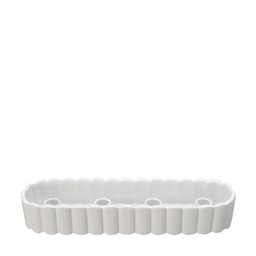 EDNA Candle Holder White - White - 37x9x6cm