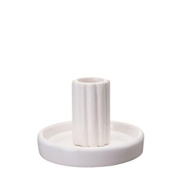 JULIANNE Candle holder White - White - 9x6cm