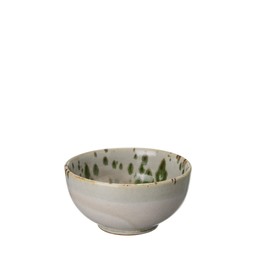 AMANDA Bowl Offwhite/Green Melange - Offwhite/Green Melange - 13x6cm
