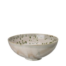 AMANDA Bowl Offwhite/Green Melange - Offwhite/Green Melange - 26x11cm