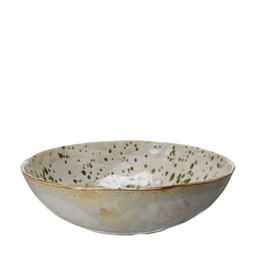 AMANDA Bowl Offwhite/Green Melange - Offwhite/Green Melange - 36x10cm