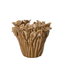 JUSTINA Pot Brown Melange - Brown Melange - 20x16cm