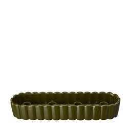 EDNA Candle Holder Green - Green - 37x9x6cm
