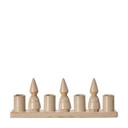 SANTA Candle Holder Beige Melange - Beige Melange - 31x5x11cm