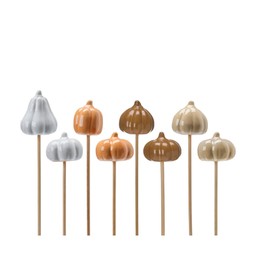 LO Pumpkin Sticks Mix White/Orange/Brown/Beige - White/Orange/Brown/Beige - 4x4 4x3 3x3 +20cm
