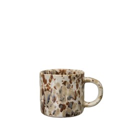 AMANDA Cup 160ml Offwhite/Brown Melange - Offwhite/Brown Melange - 11x8x7cm