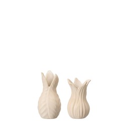 NADJA Vase S/2 Offwhite - Offwhite - 8x15 7x13cm