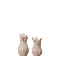 NADJA Vase S/2 Beige - Beige - 8x15 7x13cm