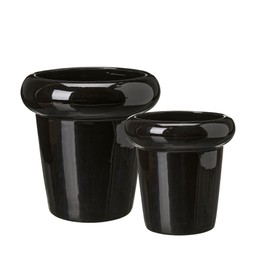 MIO Pot S/2 Black - Black - 20x20 15x15cm