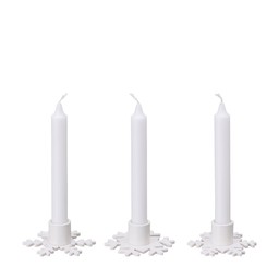 TINDRA Candle Holder Mix White - White - 10x4cm
