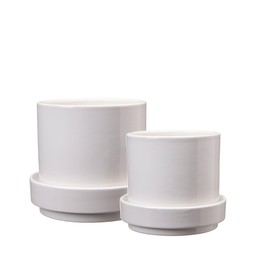 METTE Kruka m fat 2/S Vit - Vit - 19x16 16x14cm