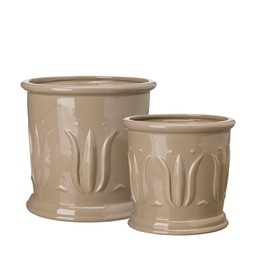INGA Kruka 2/S Beige - Beige - 19x17 15x15cm