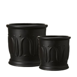 INGA Kruka 2/S Svart - Svart - 19x17 15x15cm